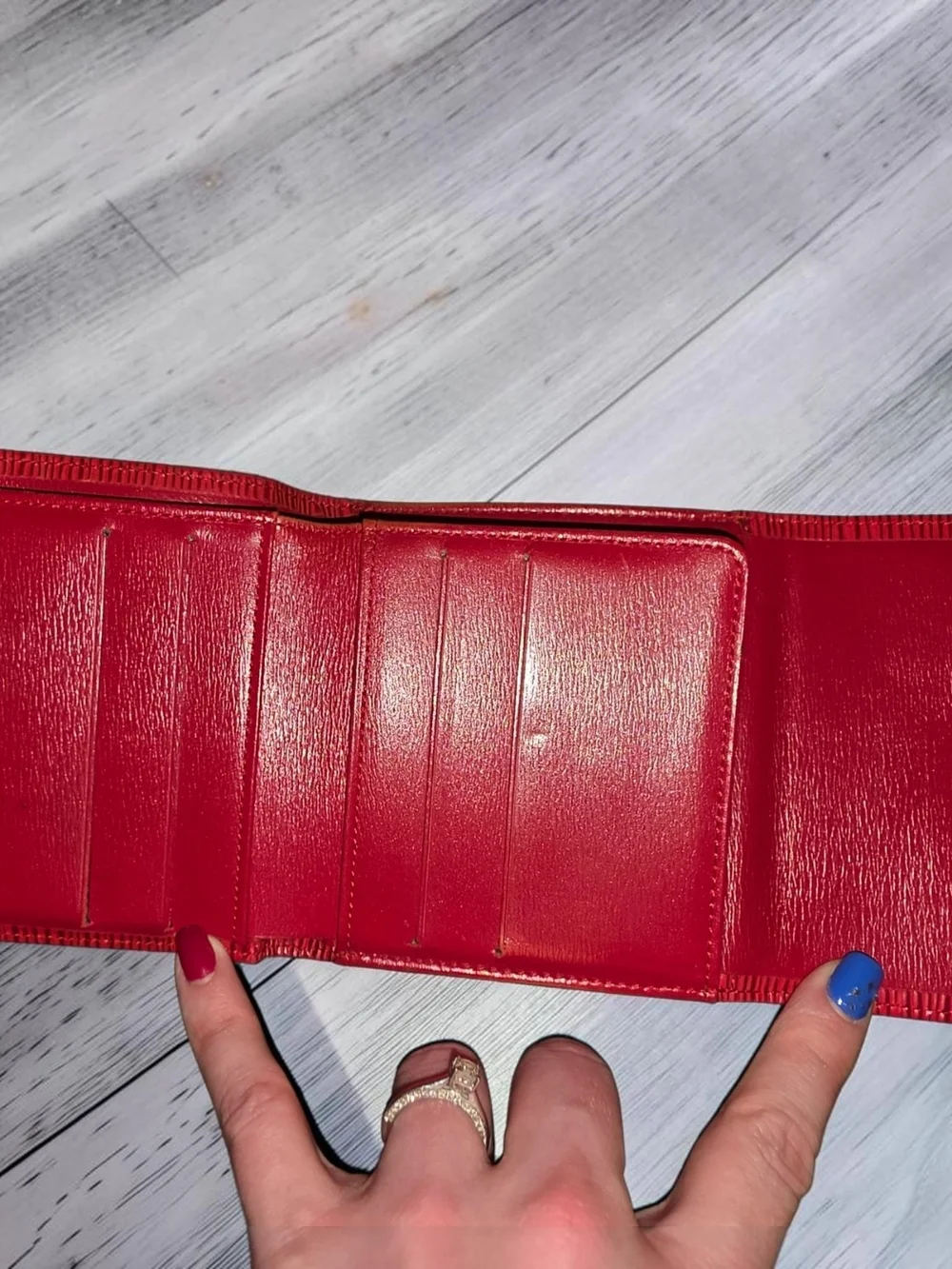 Louis Vuitton Red Epi Leather Compact Wallet